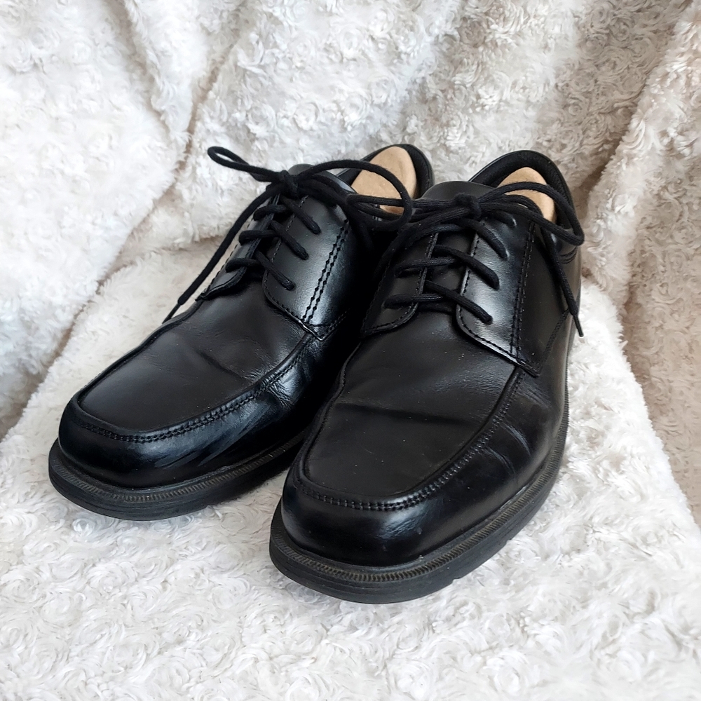 Nunn Bush Black Comfort Gel Leather Oxford Career Office Formal Holiday Church